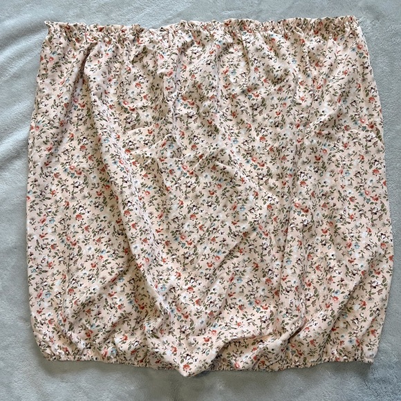 SHEIN Tops - Shein Curve Sweetest Pink Ditsy Floral Bandeau Blouse Prairie Cottagecore 2X